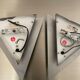 Pair of plexiglass and metal wall lamps, 1980