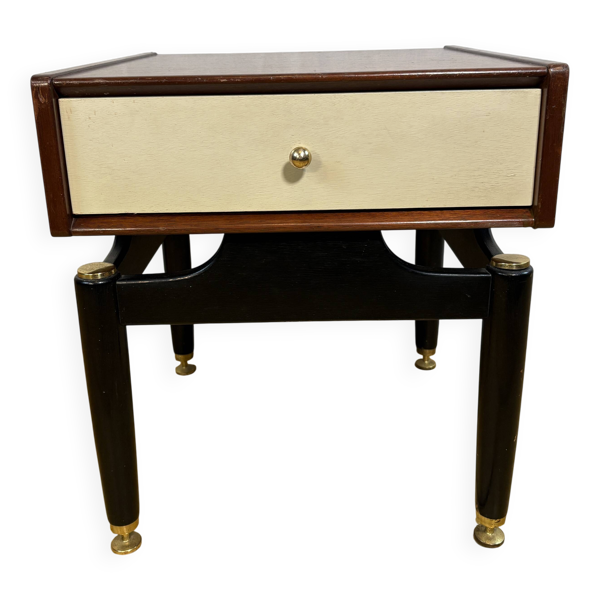 Table d'appoint en teck vintage rétro du milieu du siècle par G Plan Librenza ''White China