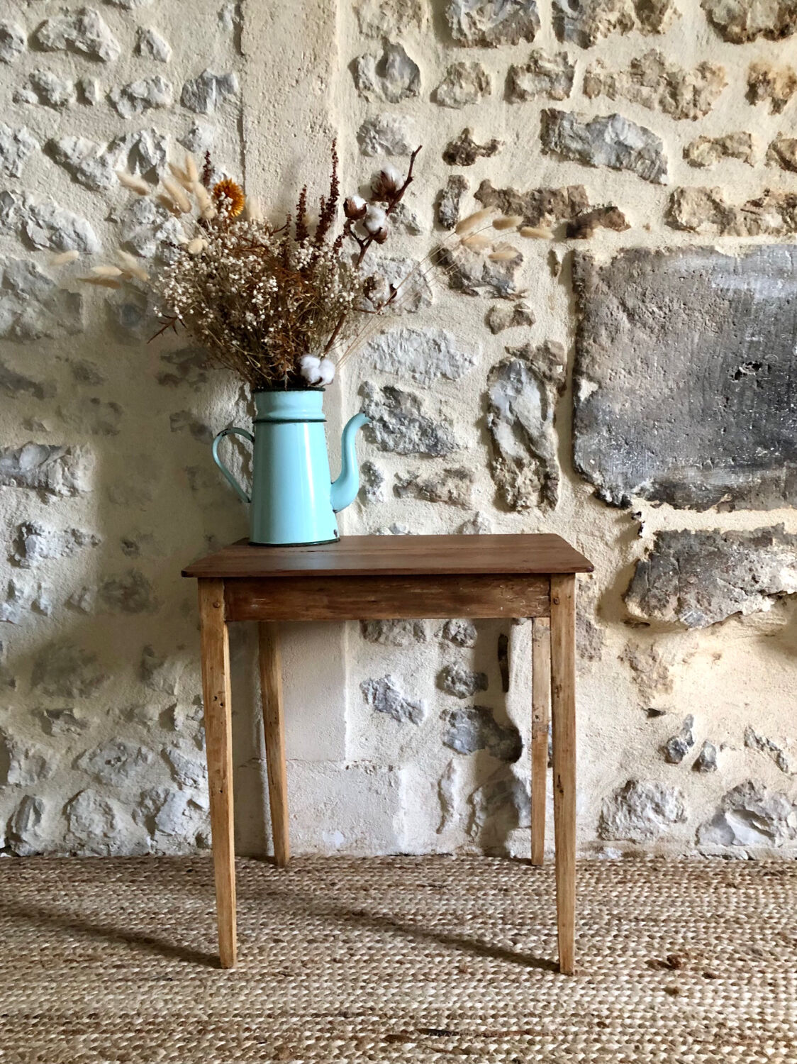 Small renovated wooden table