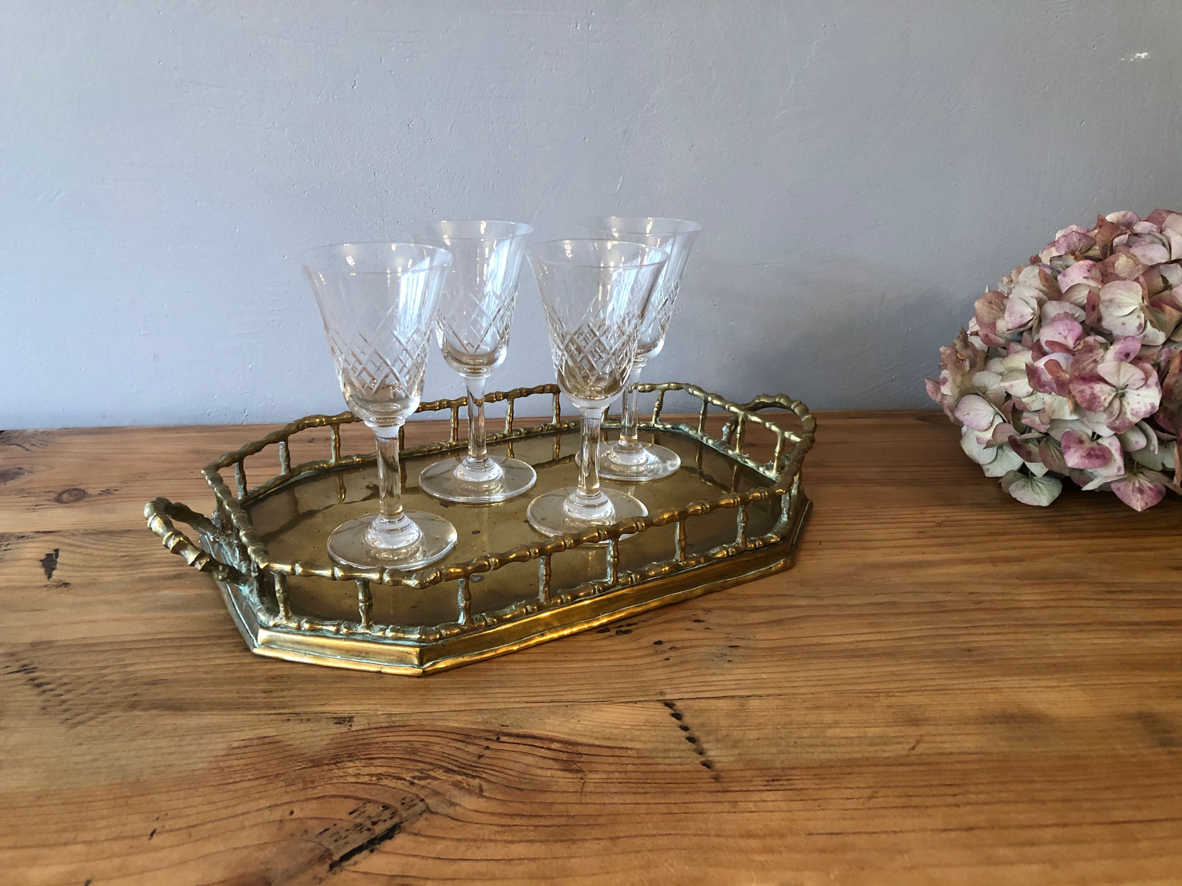 Ancient gold bronze tray