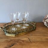 Ancient gold bronze tray