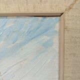 1971 Mid-Century Modern "Boathouse", Vintage Swedish Framed Oil Painting