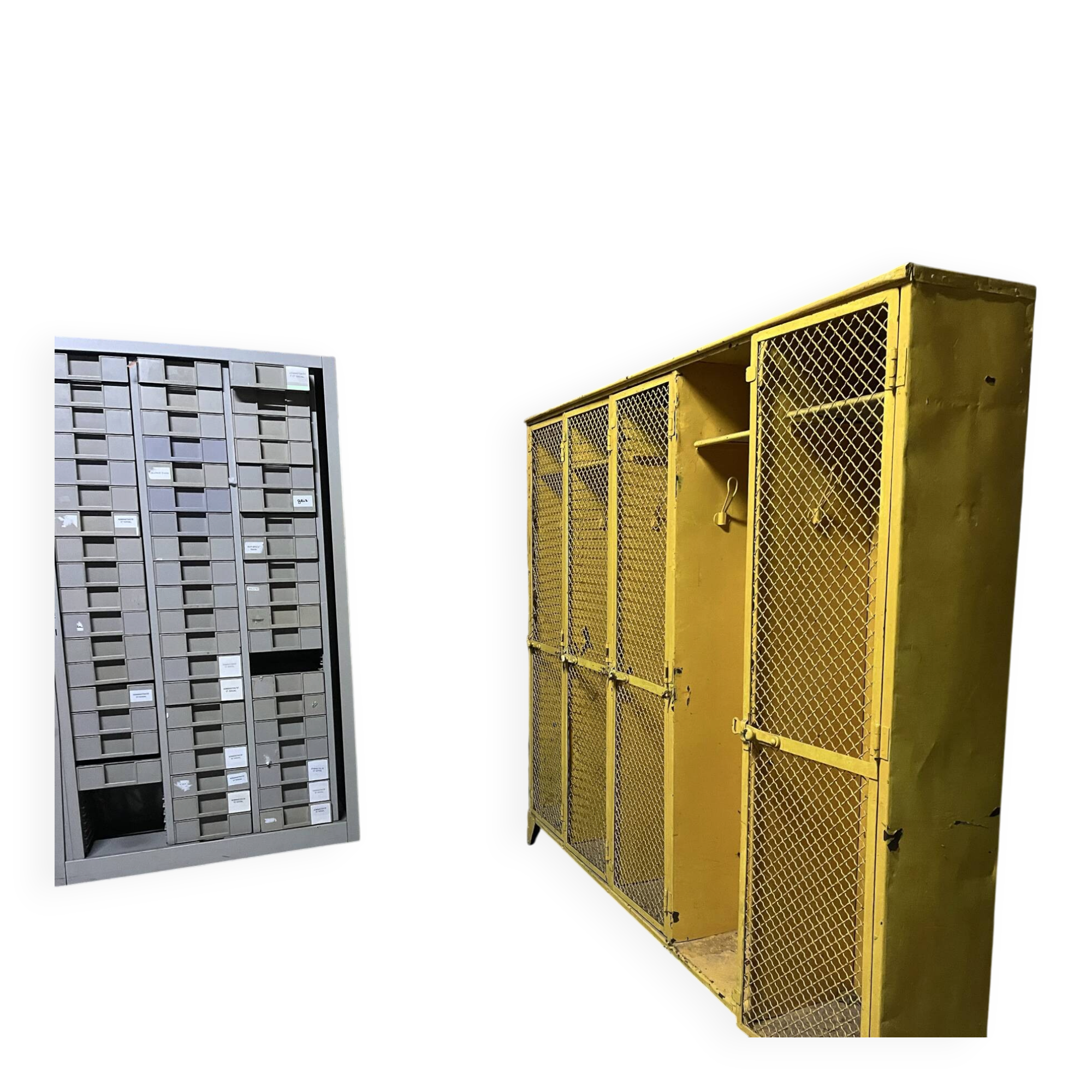 antique metal cloakroom