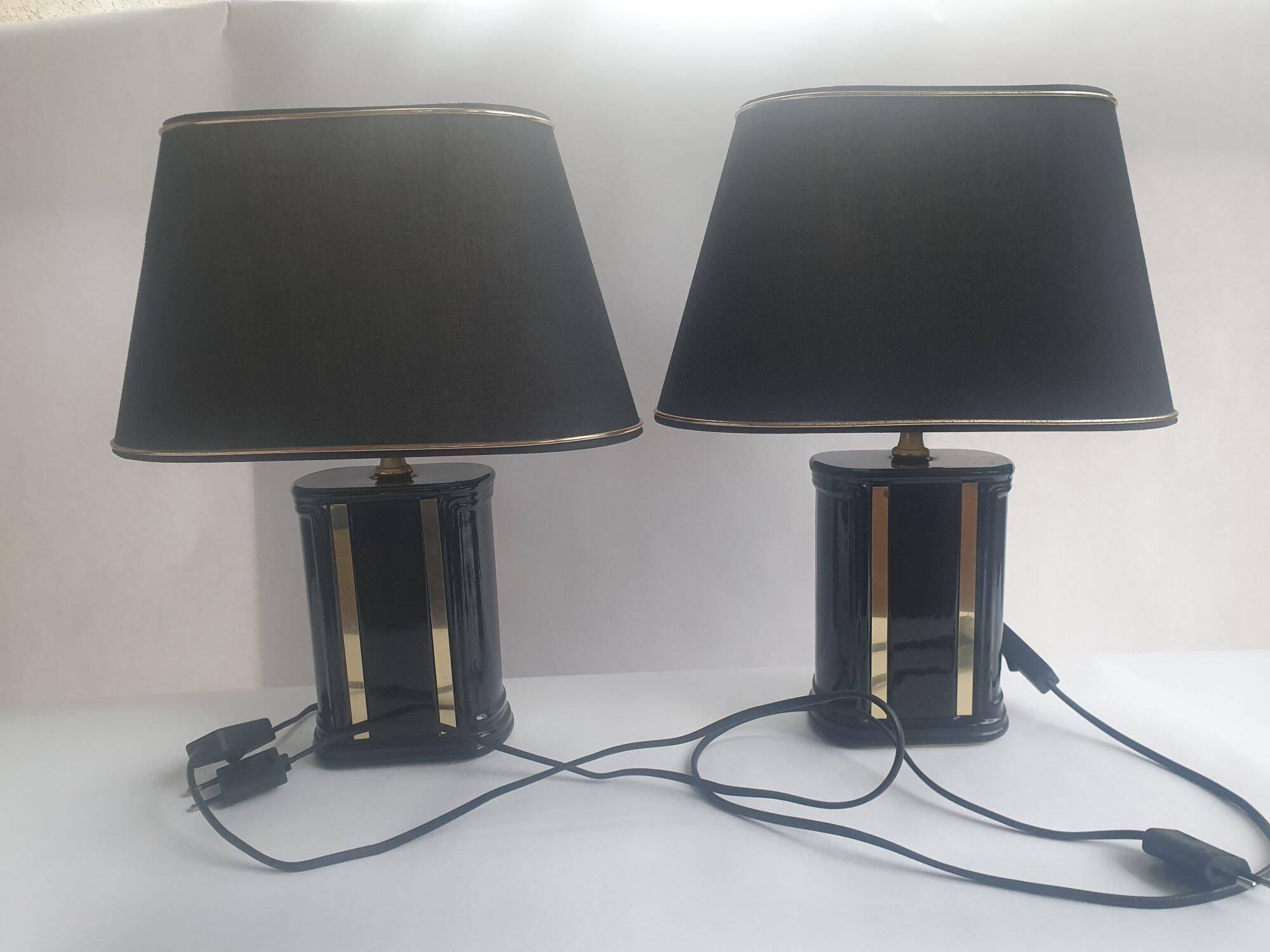 Paire de lampes de table à posé art-déco Robert de Schuytener