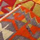 5x10 Wine Red & Orange Turkish Vintage Kilim Rug, 168x295Cm
