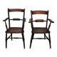 Pair of Antique Oxford Chairs, Windsor, Lath Back, Armchair, Elm, 19thc