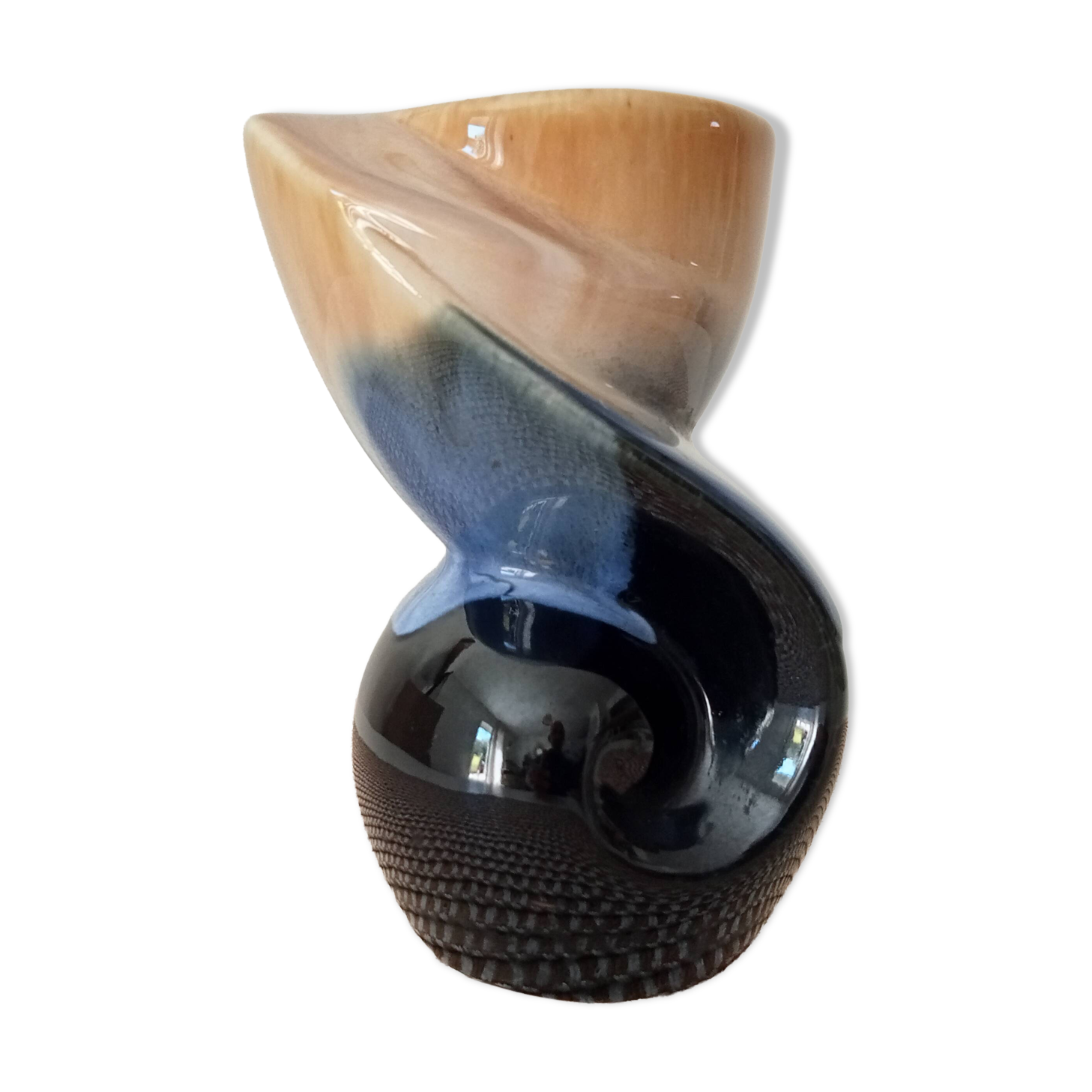 Vintage twist vase in Vallauris style
