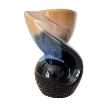 Vintage twist vase in Vallauris style