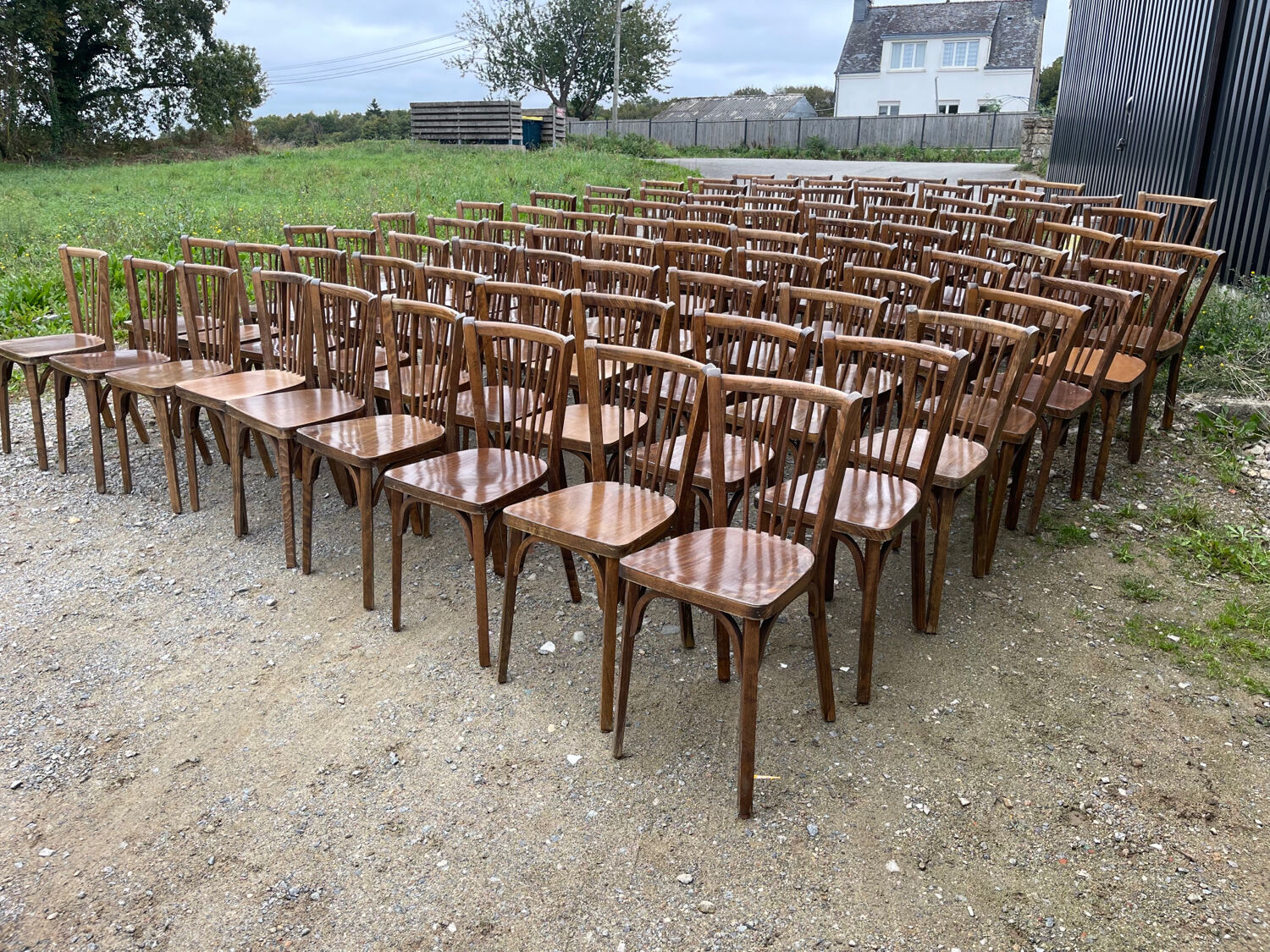 Set of 50 Baumann bistro chairs