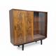 Renovated walnut display cabinet Violetta, 1960s, mid-century