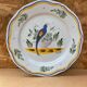 Old quimper henriot ceramic plate vintage bird decor #b190