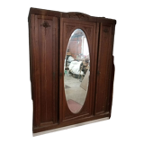 Oval mirror bedroom cabinet