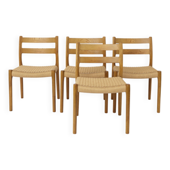 Niels Otto Møller Model 84 Dining Chairs Set of 4, Oak, 1970s Danish
