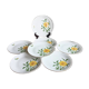 7 EPIAG Dallwitz dessert plates decorated with yellow roses