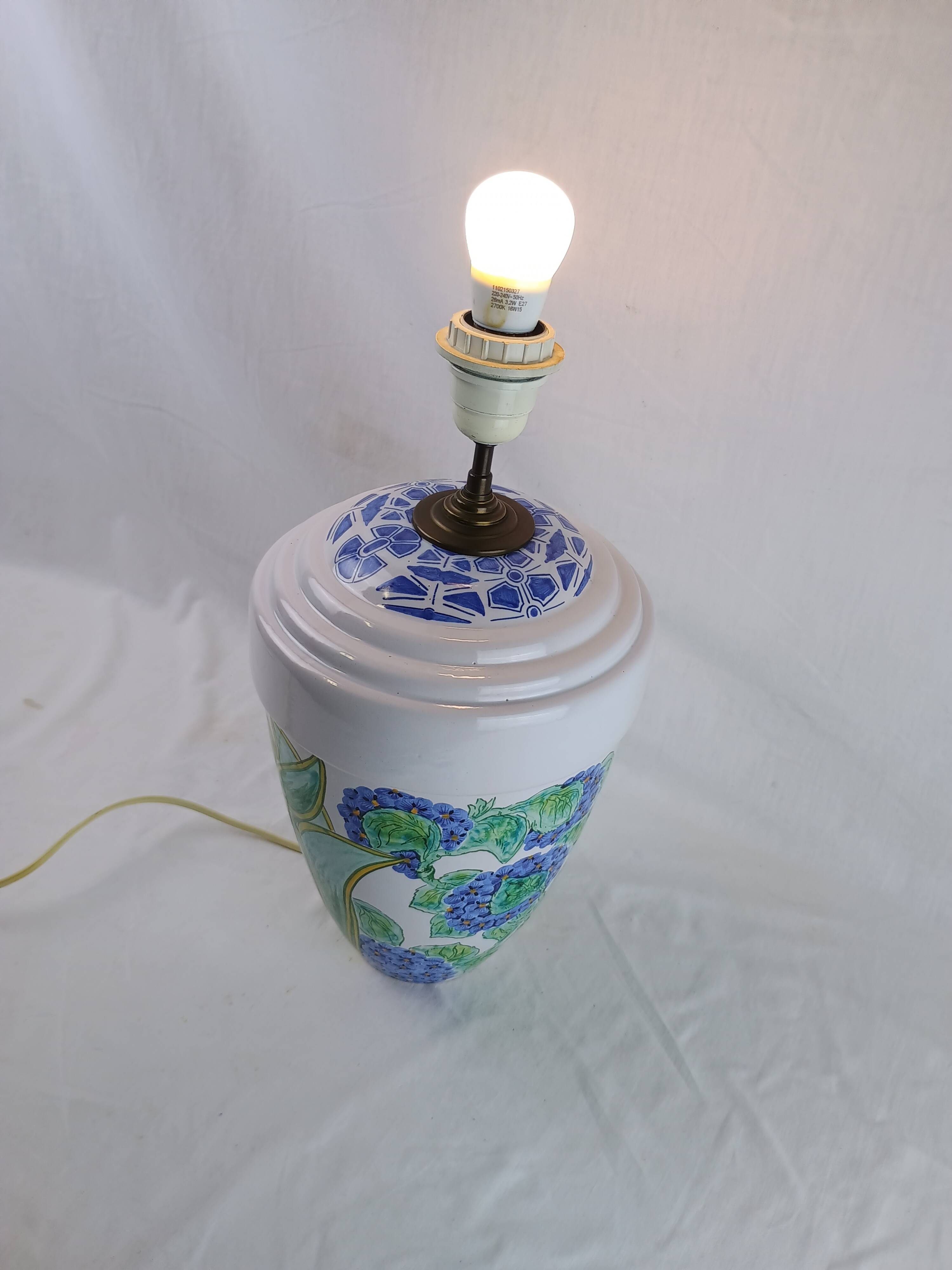 Lamp signed FAM Faïencerie d’Art de la Malicorne Victor Deschang