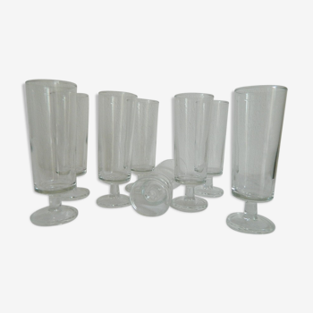 Set of 8 Luminarc year 70 champagne flutes