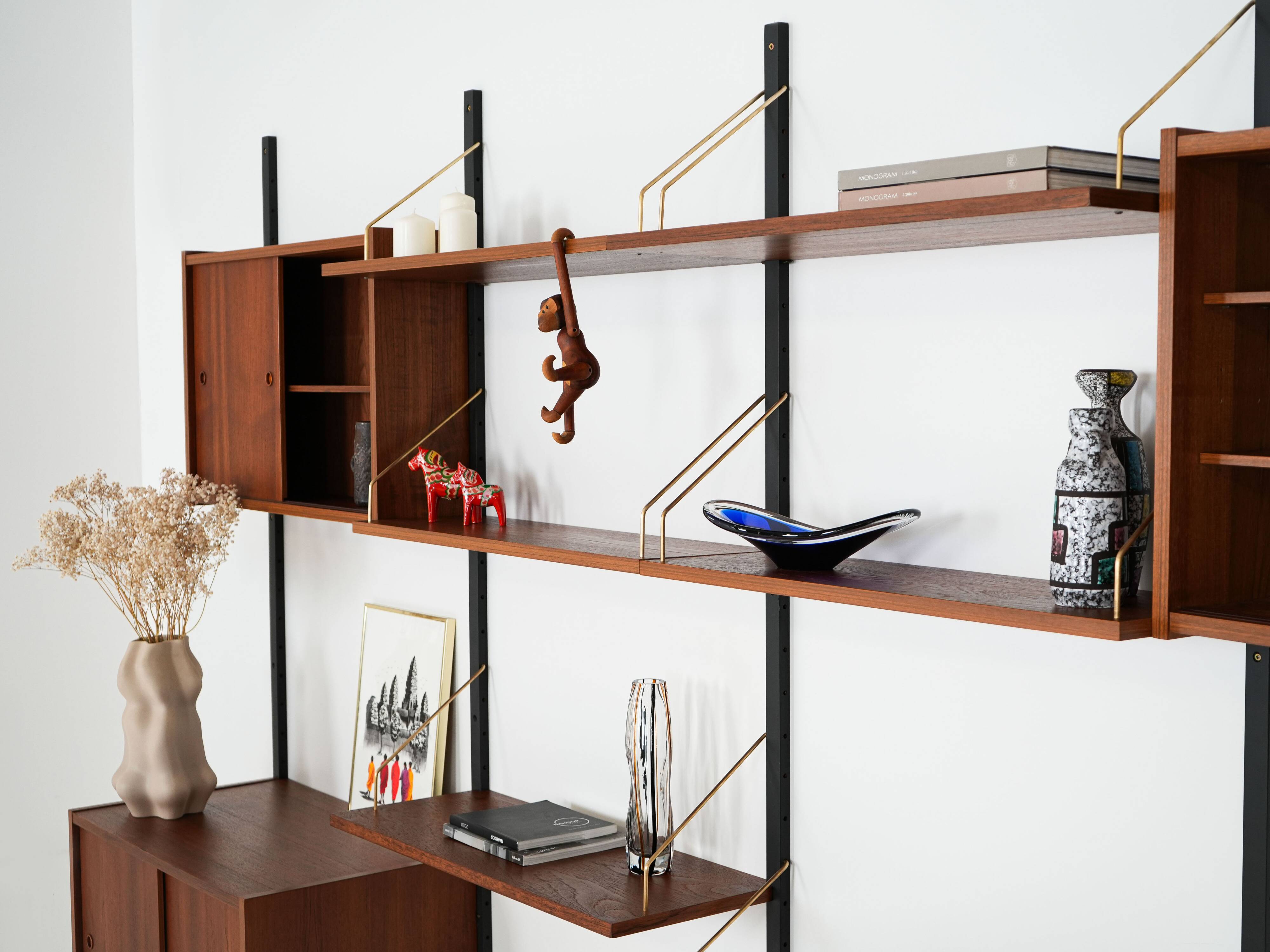 Teak system bookcase, Danish design, 1960s, production: Denmark