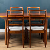 Retro Extending Dining Table & 6 Chairs By Mcintosh of Kirkcaldy