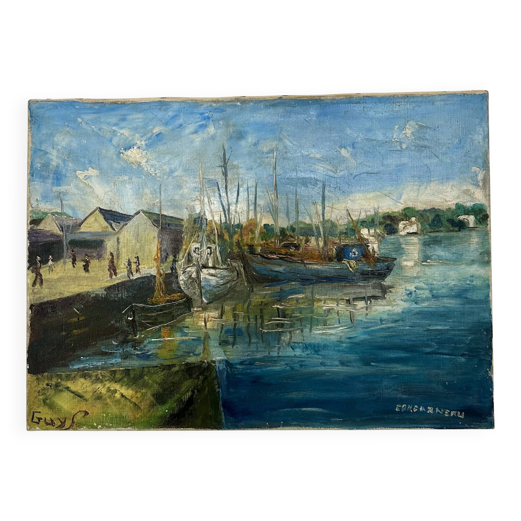 Original oil by Guy Pennamen – Concarneau, Brittany