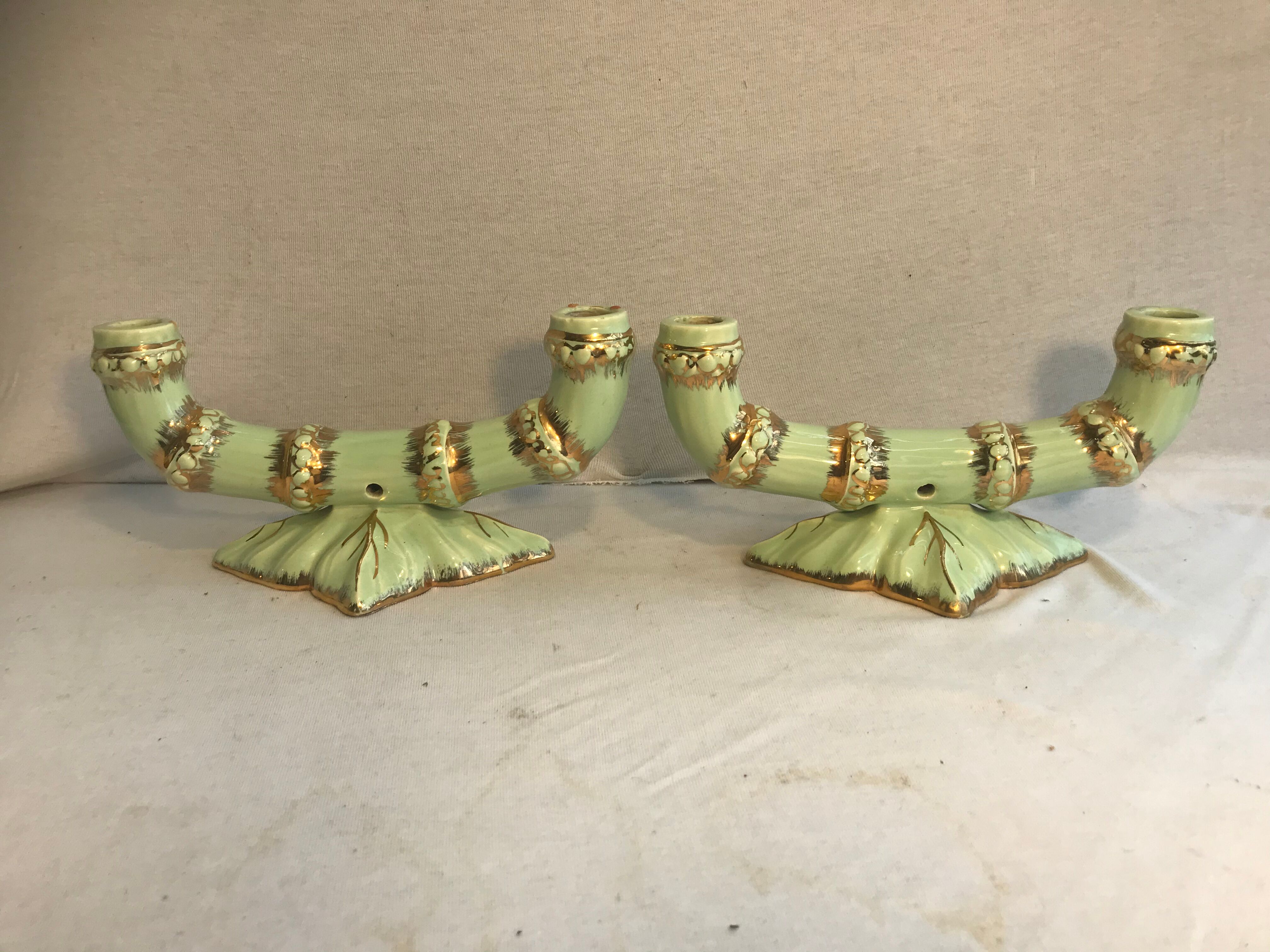 Old pair of candlesticks