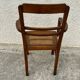Cane armchair with armrests