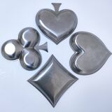Series of empty pocket spades heart tile clover stainless steel design 80s