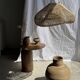 Suspension or rattan lampshade in the shape of a cloud or flattened bubble D60 H35