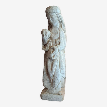 Stone statue Virgin with ball