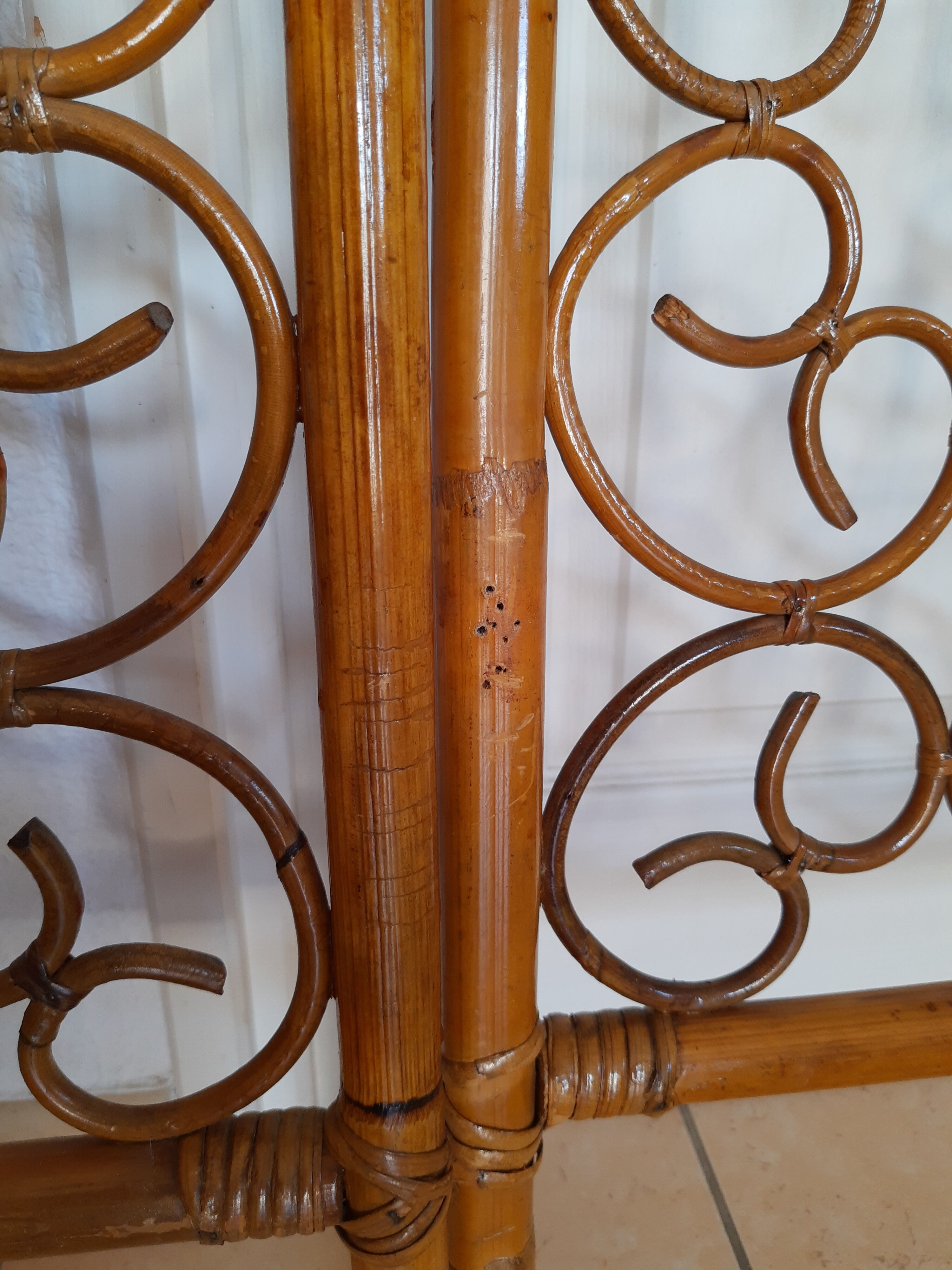Paravent rotin vintage 3 ventaux
