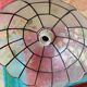Hand-painted mother-of-pearl pendant light