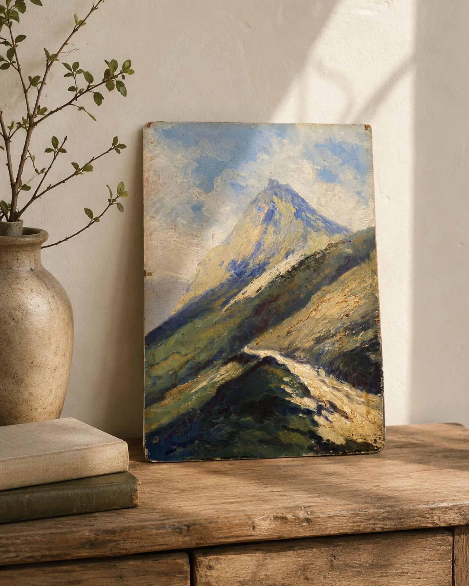 Oil on panel Jean-François Louis Merlet – Montségur, 1939
