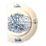 Longchamp round dish in blue iron clay, “Burgundy” service