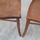 Série de 3 chaises de bistrot signé Thonet ancienne