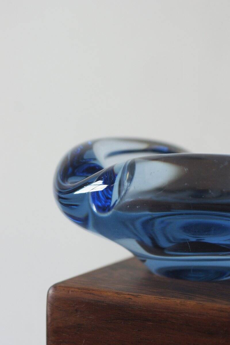 Glass ashtray by Lütken for Holmegaard, 1950s, set of 2