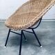 Wicker Lounge Chair in the style of Dirk Van Sliedregt for Rohé Noordwolde, Netherlands, 1960s