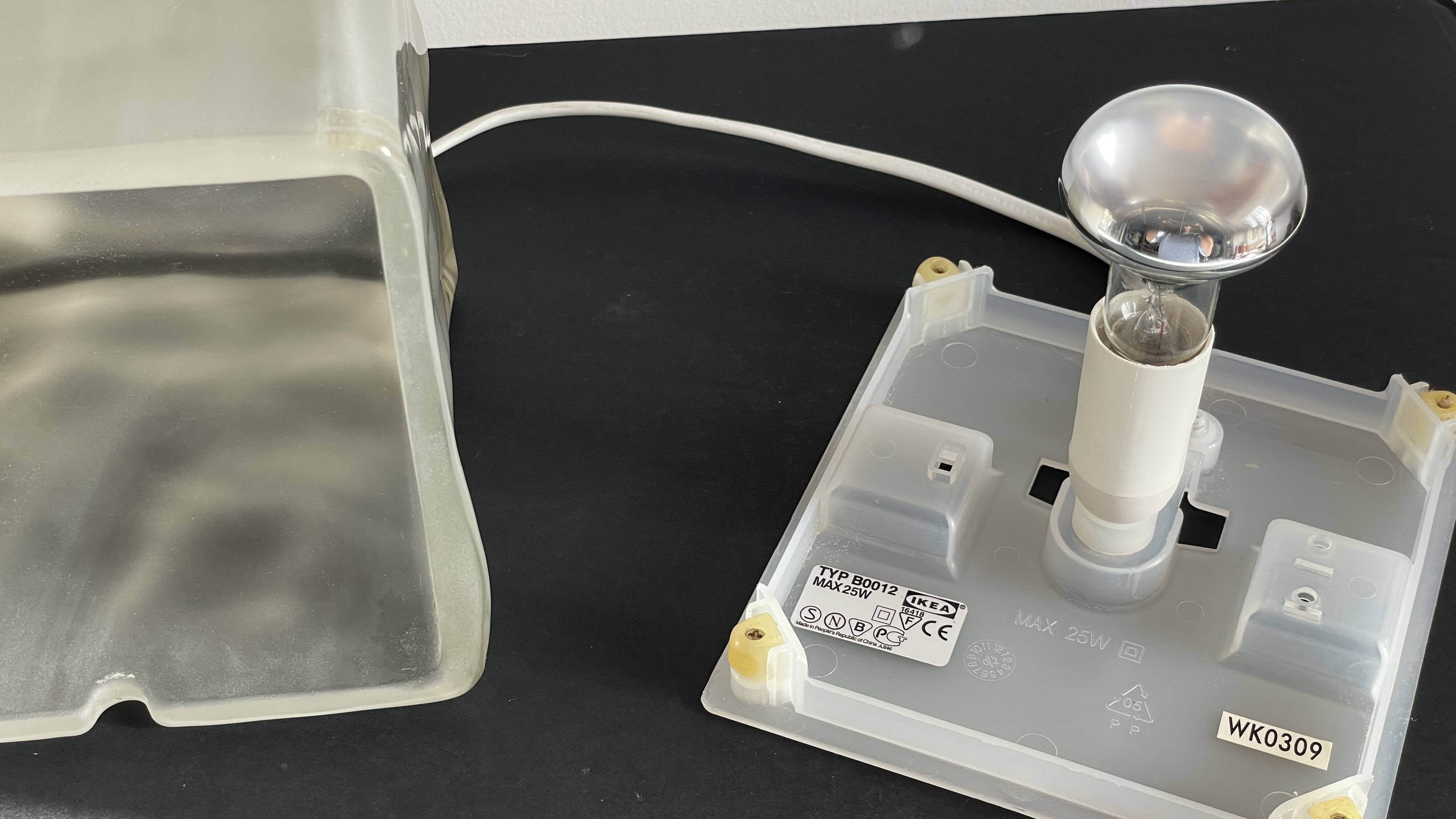 Vintage ikea glass mood lamp