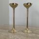 Pair of antique bronze candle holders