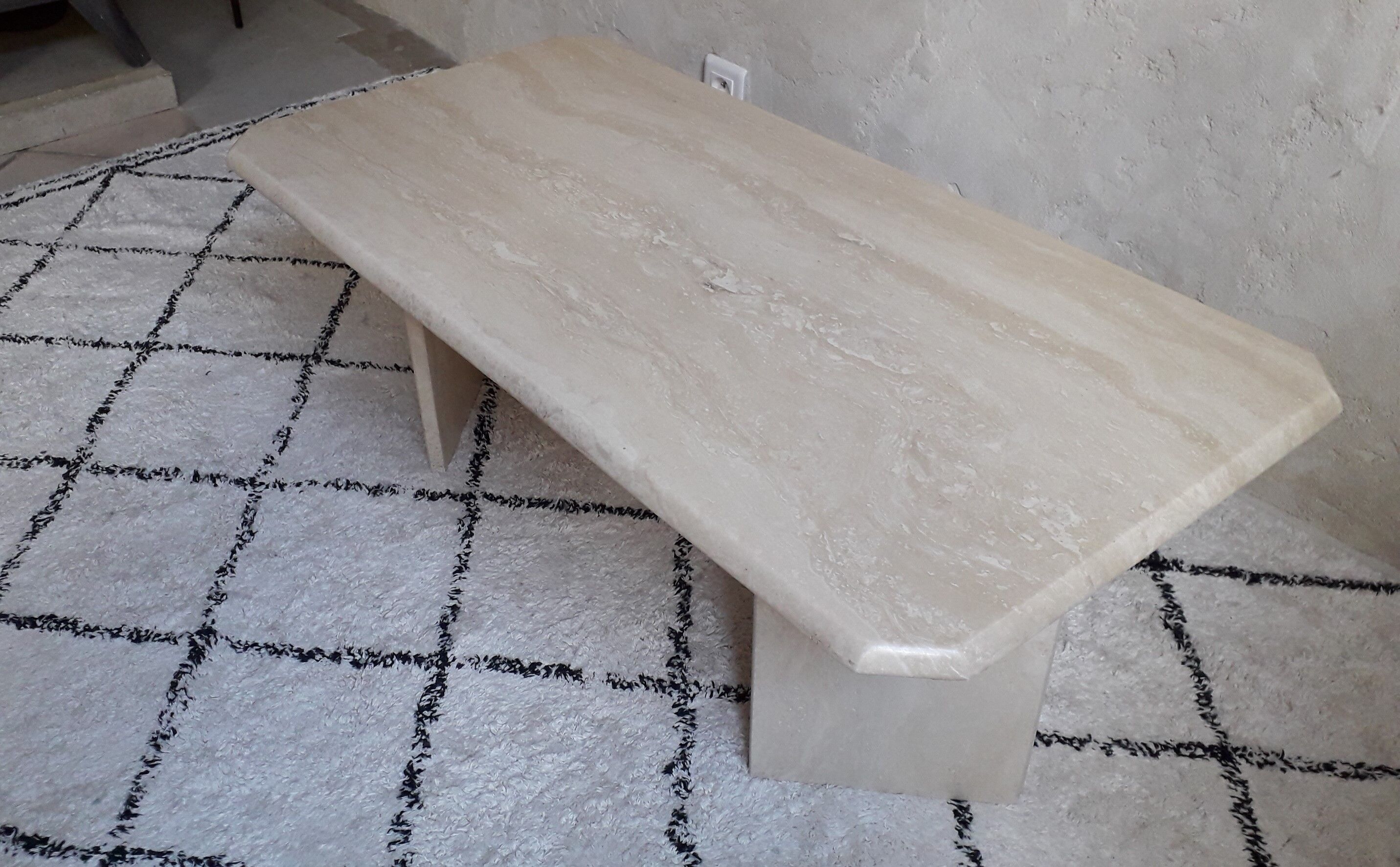 Low table in travertine