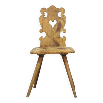 Chaise de montagne d'art populaire primitif