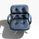 Charles Pollock Executive office chair Knoll black leather 1960
