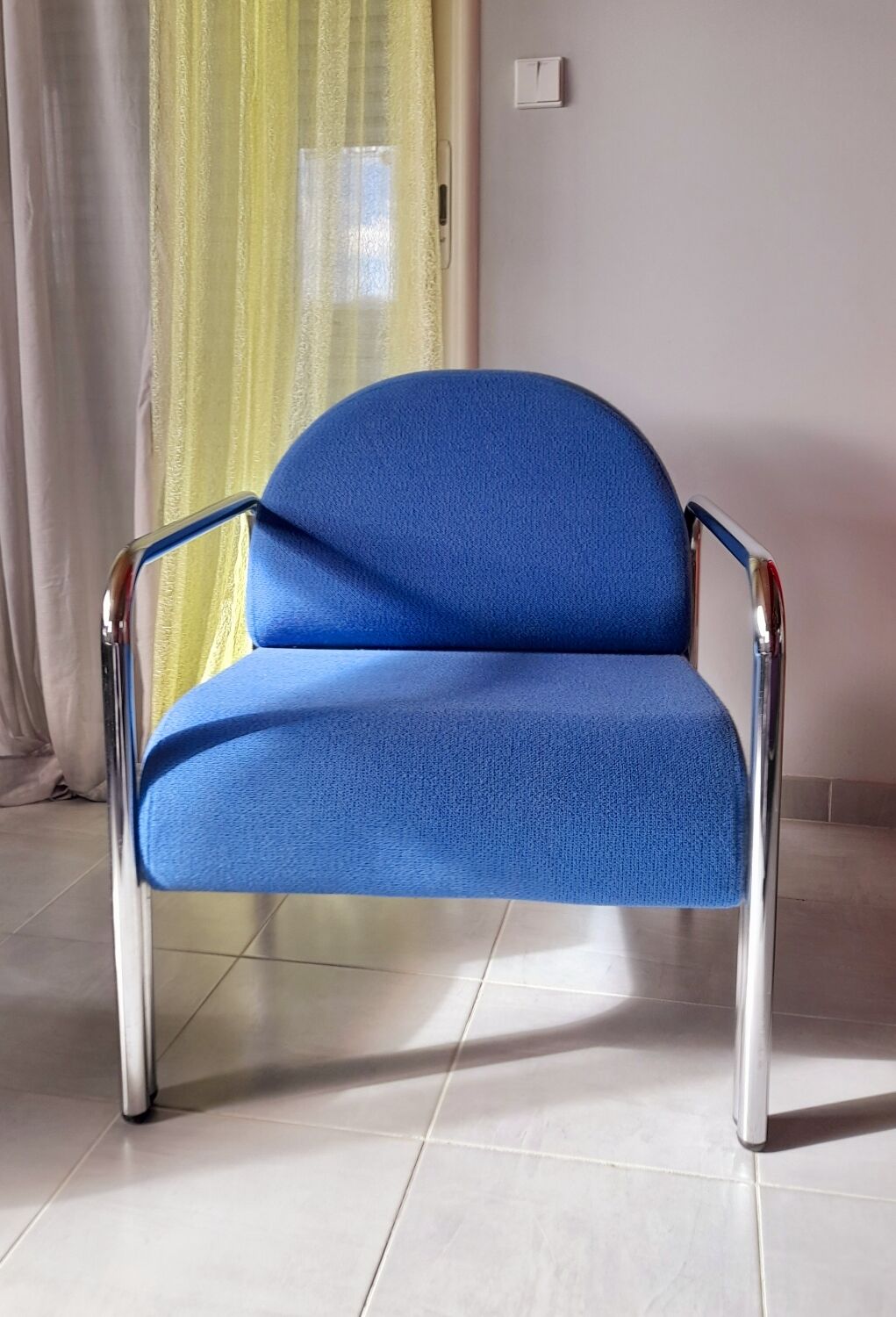 Chrome metal armchair 70s