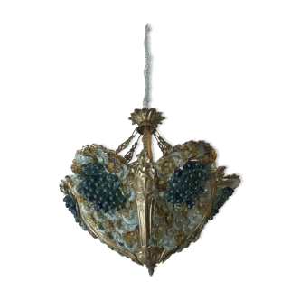 Bronze Murano chandelier and Crystal fruit