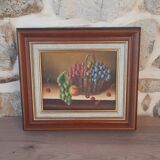 Tableau peinture cadre bois