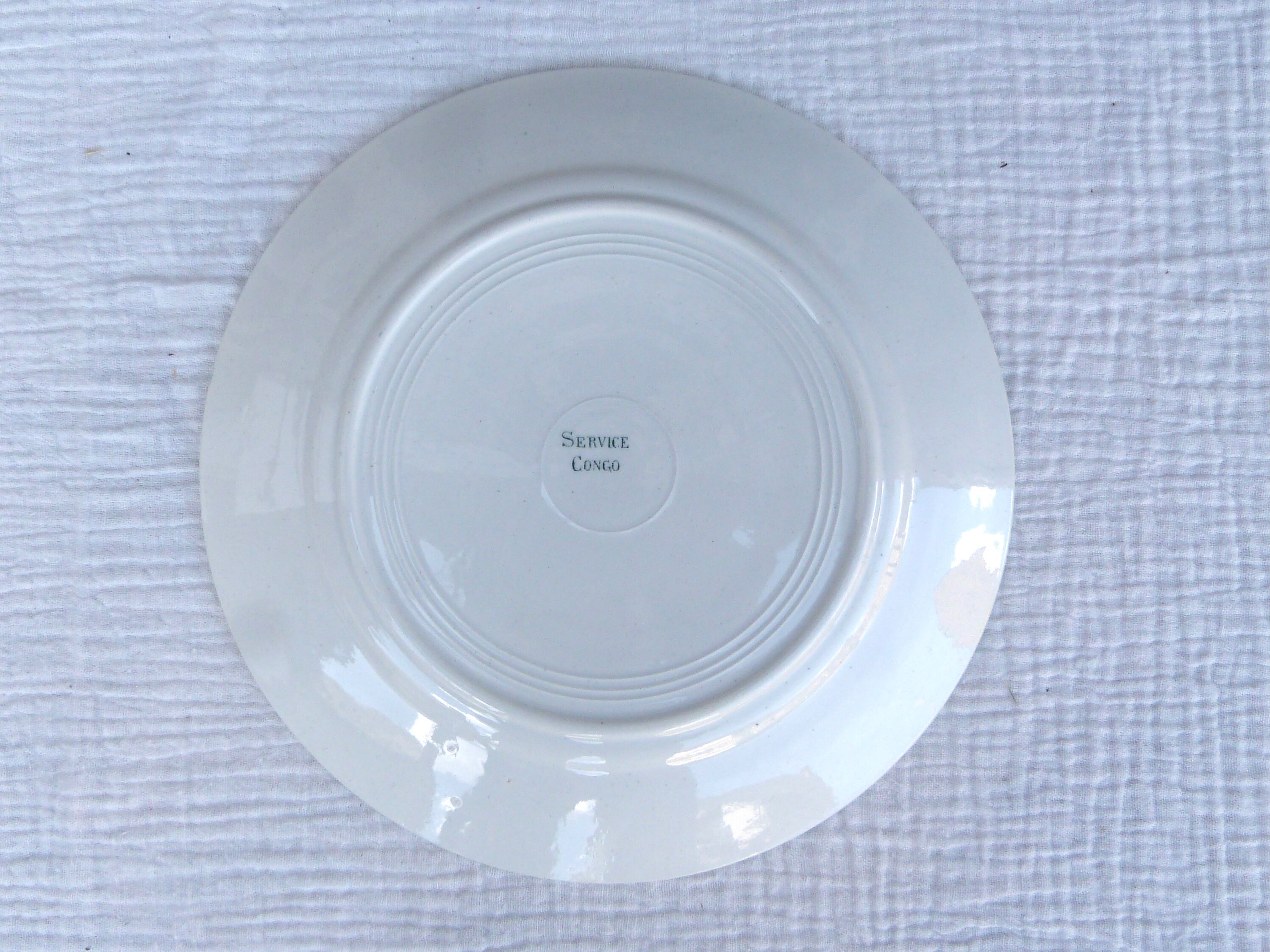 Set de 6 assiettes à dessert Terre de fer modèle Service Congo