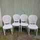 4 chaises anciennes bois et cannage