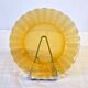 6 Duralex dessert plates in good condition, made of amber-yellow glass