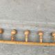 Bamboo bamboo coat rack 5 hooks