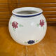 Pair of antique st clément round vases white ceramic flower decor vintage