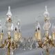Pair of Louis XV Style Bronze & Crystal Chandeliers with 4 Lights