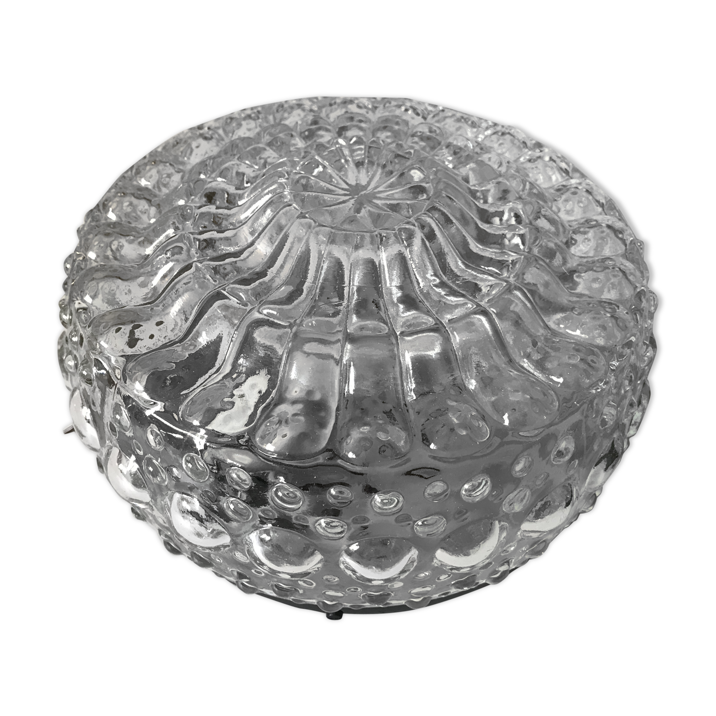 Glass ceiling light circa 1960